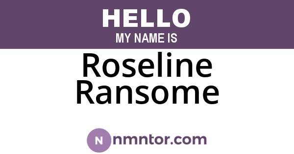 Roseline Ransome