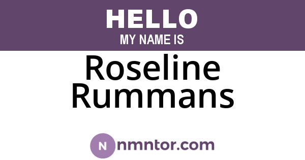 Roseline Rummans