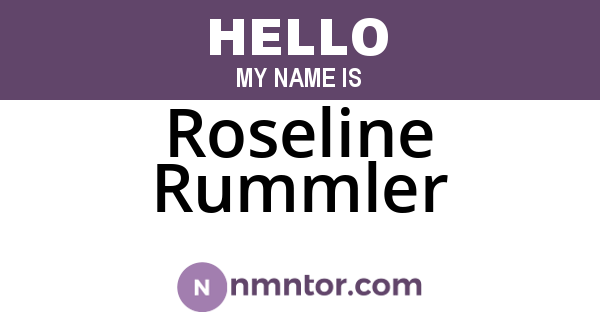 Roseline Rummler