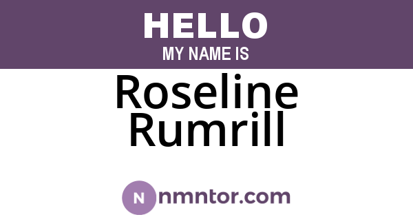 Roseline Rumrill