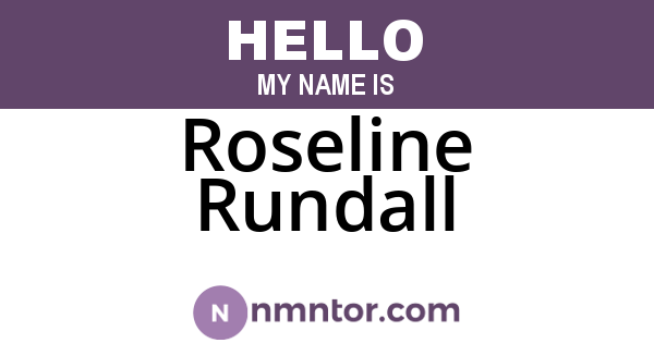 Roseline Rundall