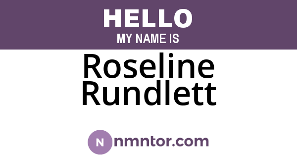 Roseline Rundlett