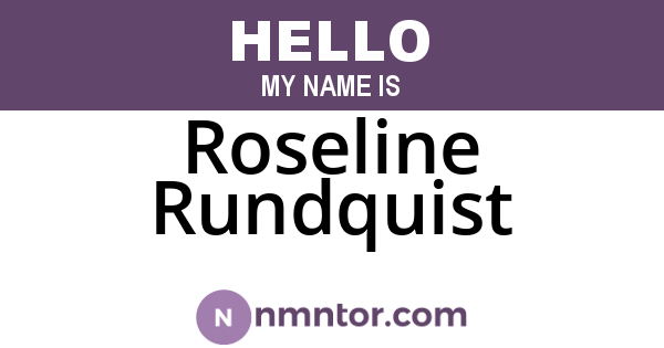 Roseline Rundquist