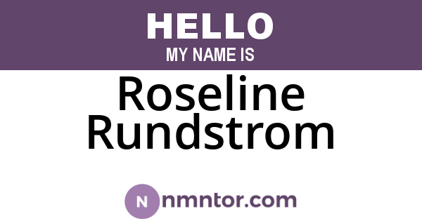 Roseline Rundstrom