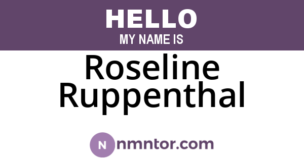 Roseline Ruppenthal
