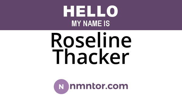 Roseline Thacker