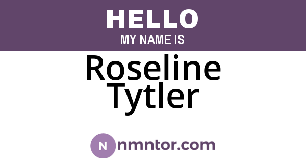 Roseline Tytler