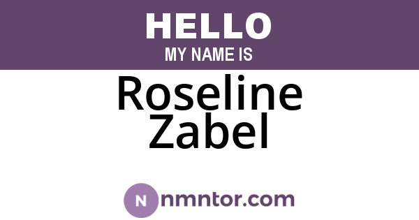 Roseline Zabel