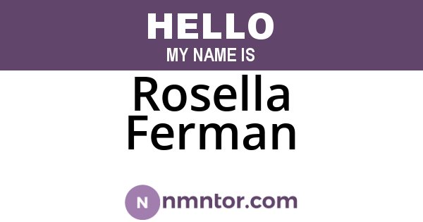 Rosella Ferman
