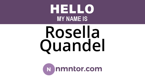 Rosella Quandel