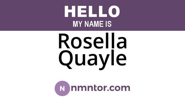 Rosella Quayle