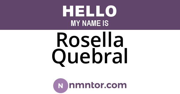 Rosella Quebral