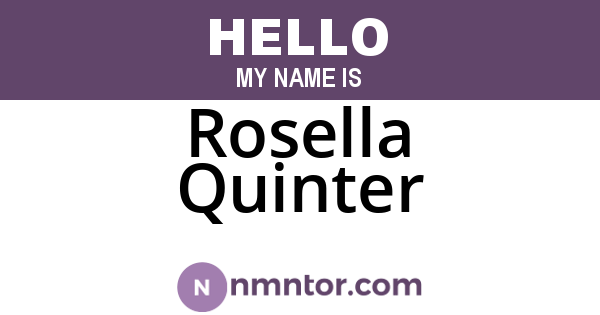 Rosella Quinter