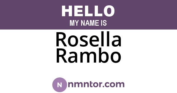 Rosella Rambo
