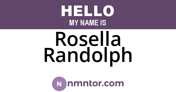 Rosella Randolph