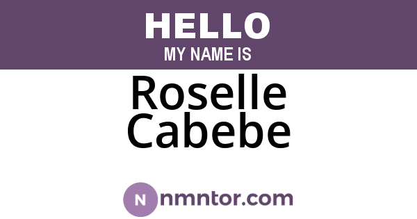 Roselle Cabebe