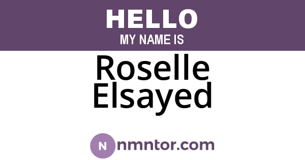 Roselle Elsayed