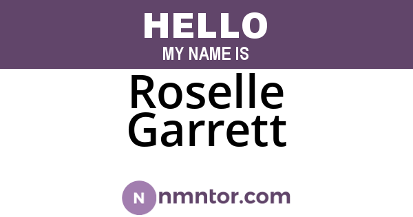 Roselle Garrett