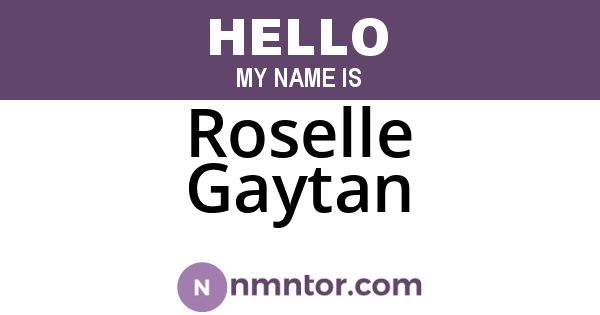 Roselle Gaytan