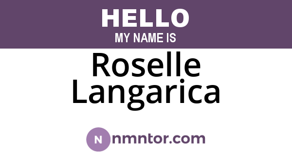 Roselle Langarica
