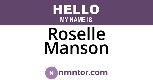 Roselle Manson