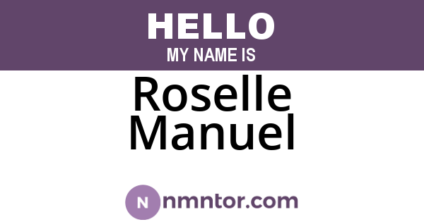 Roselle Manuel