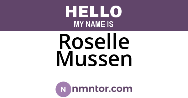 Roselle Mussen
