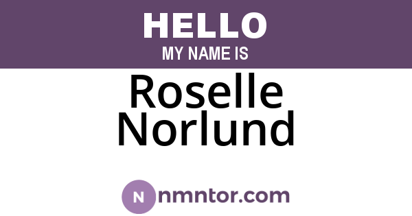 Roselle Norlund