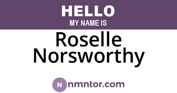 Roselle Norsworthy