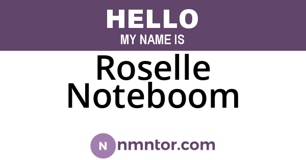 Roselle Noteboom