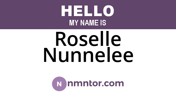 Roselle Nunnelee