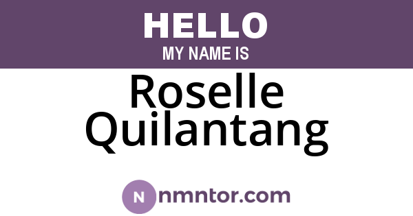 Roselle Quilantang