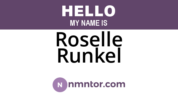 Roselle Runkel