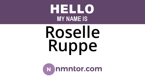 Roselle Ruppe