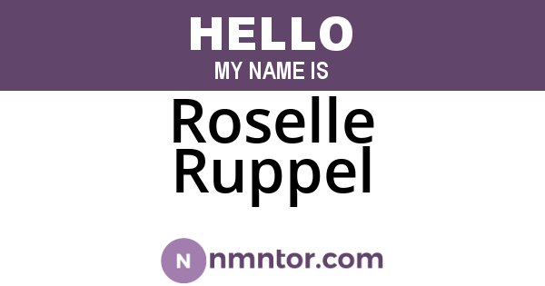 Roselle Ruppel