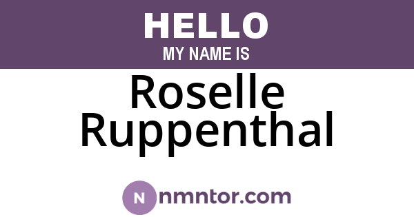 Roselle Ruppenthal