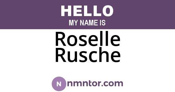 Roselle Rusche
