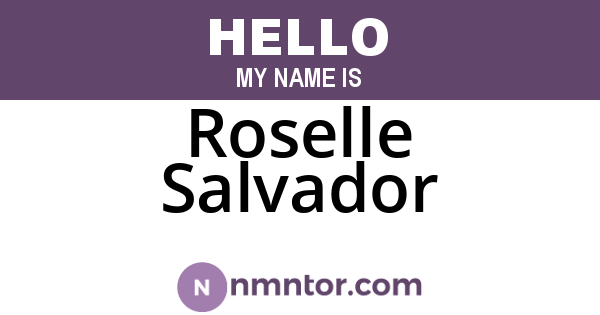 Roselle Salvador