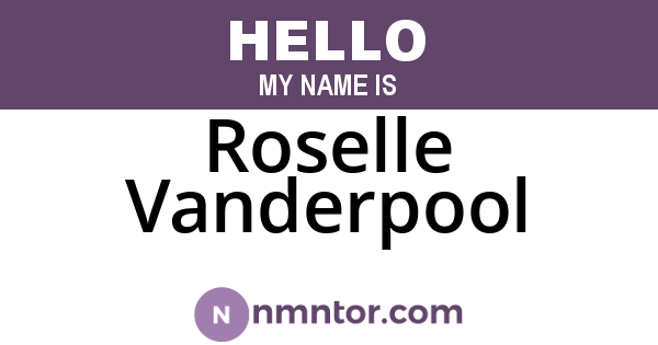Roselle Vanderpool