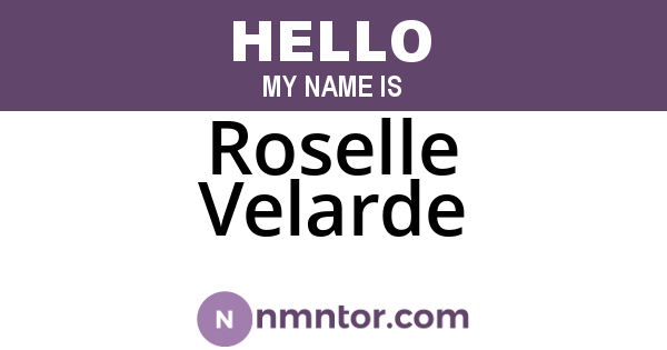 Roselle Velarde