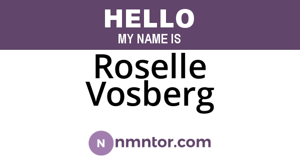 Roselle Vosberg
