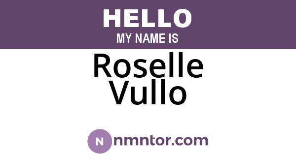 Roselle Vullo