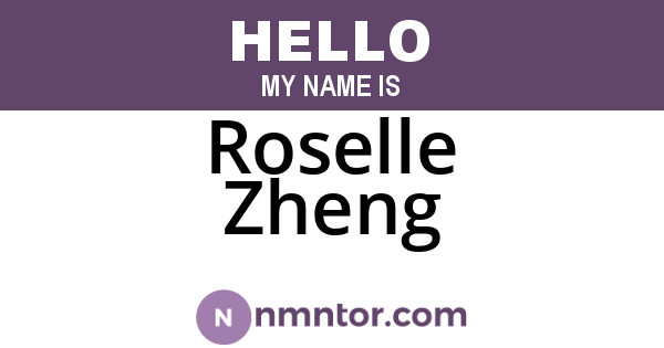 Roselle Zheng