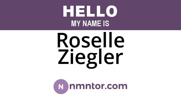 Roselle Ziegler