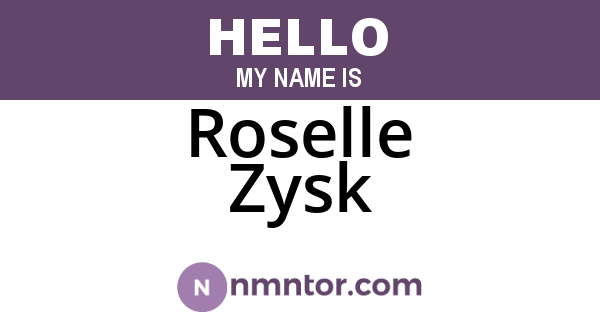Roselle Zysk