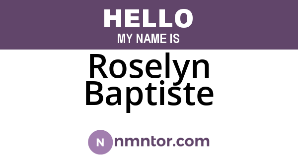 Roselyn Baptiste