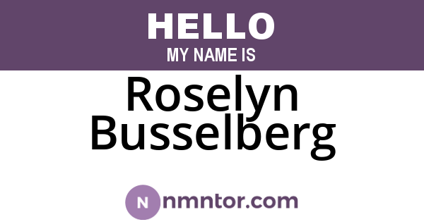 Roselyn Busselberg