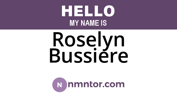 Roselyn Bussiere
