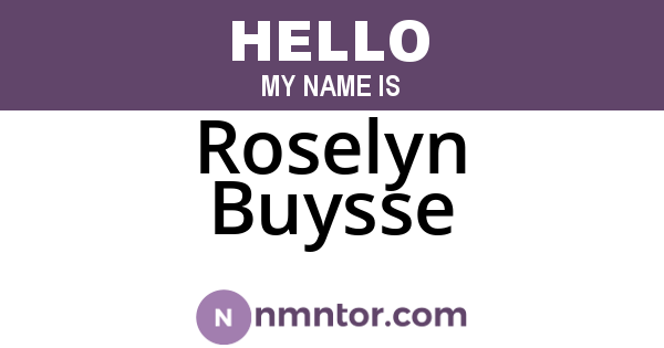 Roselyn Buysse