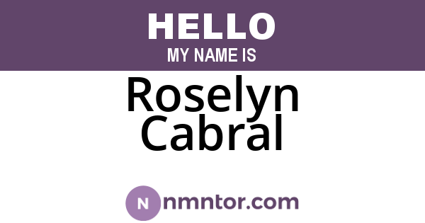 Roselyn Cabral